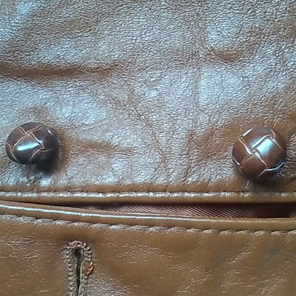 Vintage Bar C CARAMEL Leather VEST  Perfect Unisex 🤠 Sz Small Men’s - Picture 8 of 16